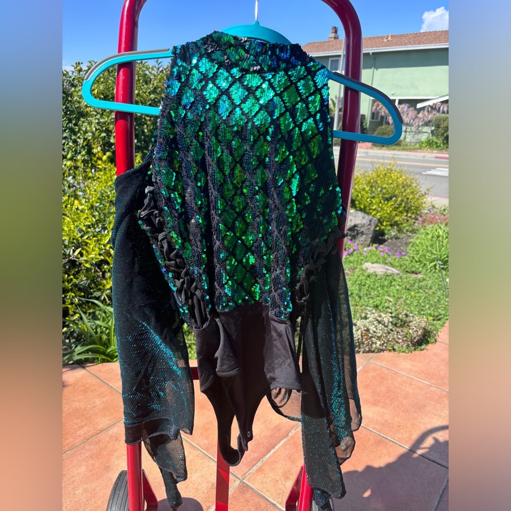 Pretty Little Things Green Ombré leotard/jumpsuit